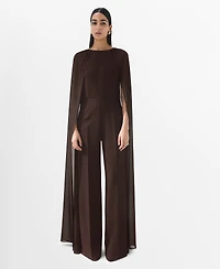 Mango Women's Long-Sleeve Slit Jumpsuit