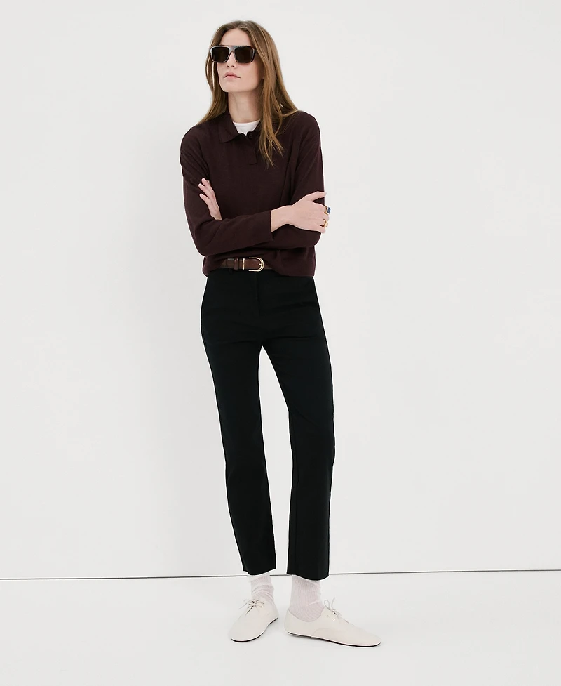 Mango Women's Knitted Polo-Neck Sweater