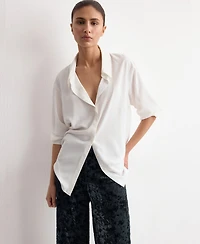 Mango Women's Straight Devore Pants