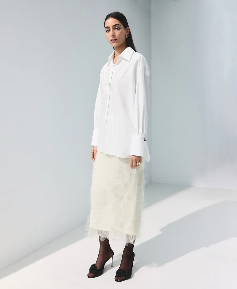 Mango Women's Oversize Cotton Shirt