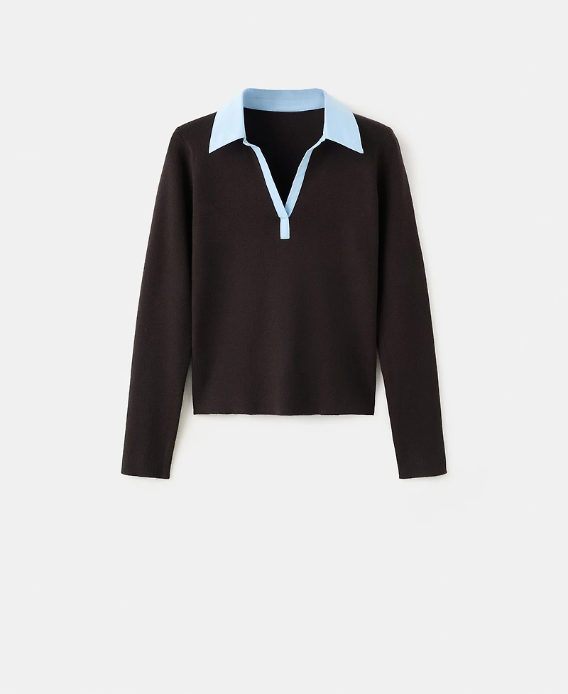 Mango Women's Combined Shirt-Collar Sweater
