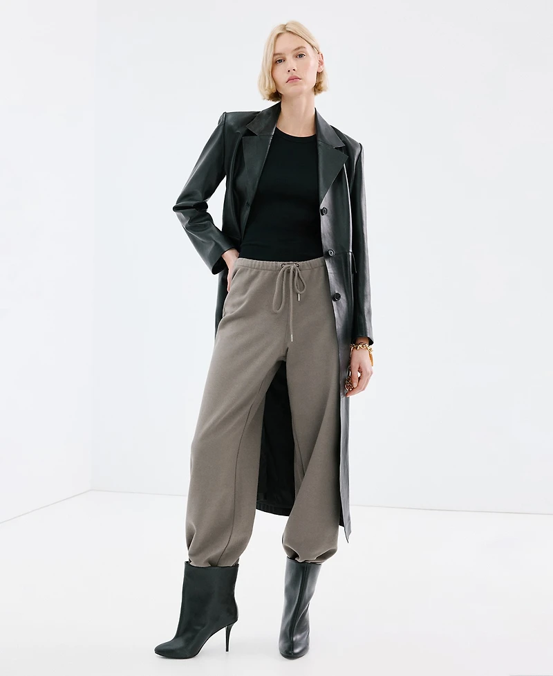 Mango Women's Elastic Waist Cotton Pants