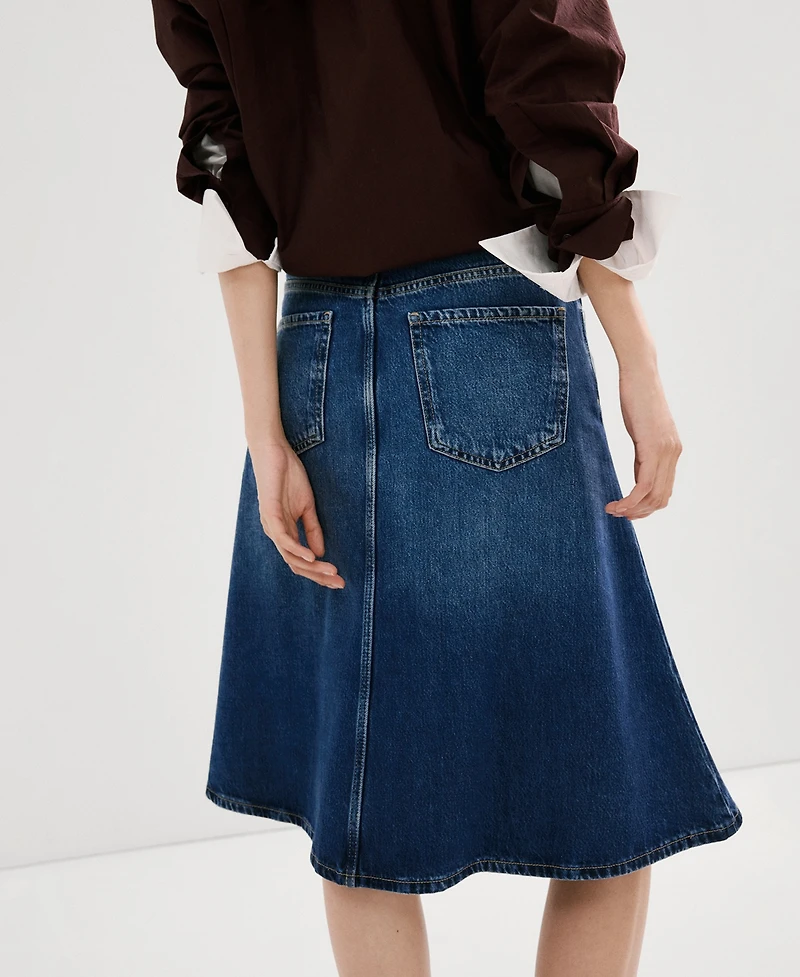 Mango Women's Midi Denim Skirt