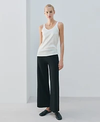 Mango Women's Cotton Round-Neck Top