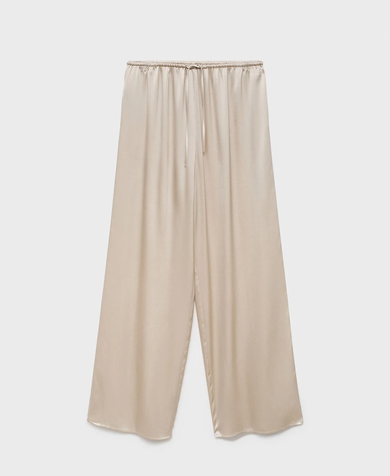 Mango Women's Silk Pajama Pants