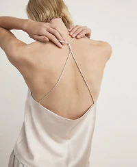 Mango Women's Silk Pajama Top