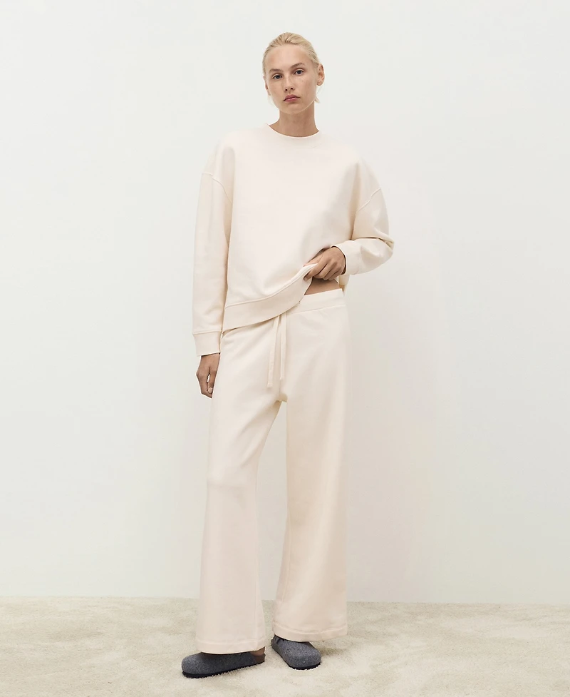 Mango Women's Fluid Long Cotton Pants