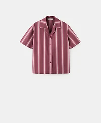 Mango Women's Short-Sleeve Striped Pajama Shirt