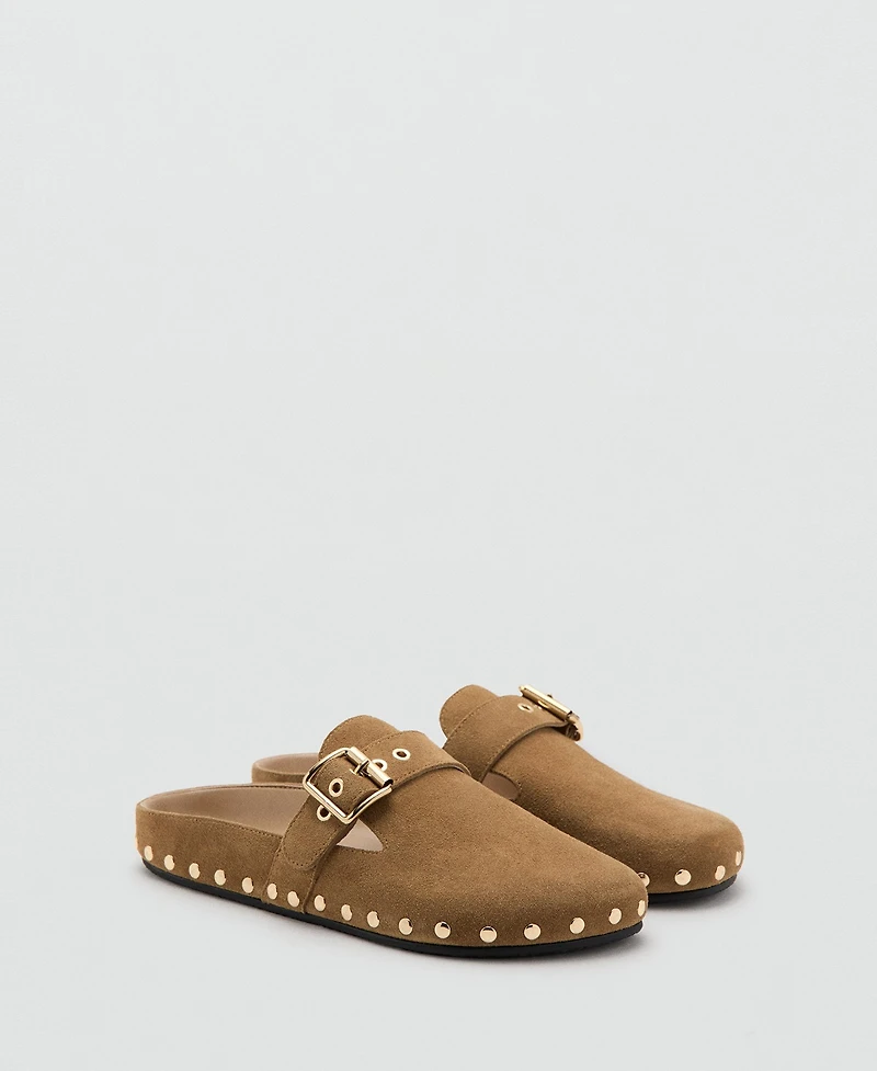 Mango Women's Studded Leather Shoes