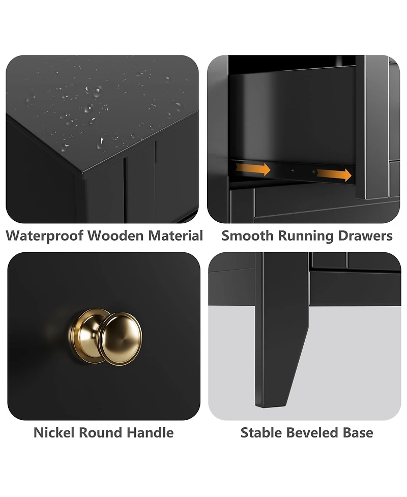 gaomon 6 Drawers Modern Dresser for Bedroom,Big Storage Dressers Organizer with Deep Drawers & Handles