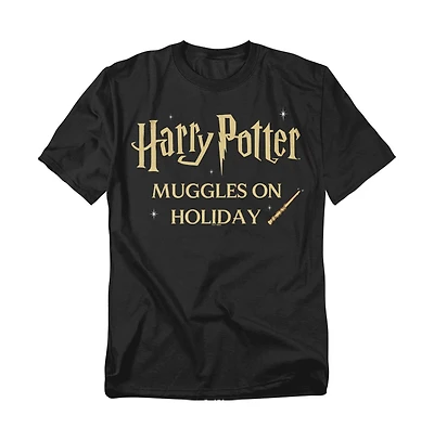 Harry Potter Men's Muggles On Holiday Wand T-Shirt