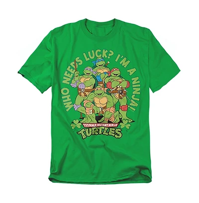 Teenage Mutant Ninja Turtles Men's St. Patrick's Day Who Needs Luck T-Shirt