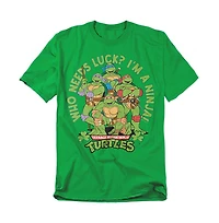 Teenage Mutant Ninja Turtles Men's St. Patrick's Day Who Needs Luck T-Shirt