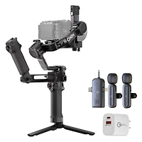 Dji Rs 5 Combo Handheld Gimbal Stabilizer + Wireless Microphone Set + Usb Wall Charger