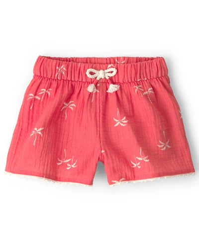 Carter's Girls' 2T-5T Palm Tree Tropical Gauze Fashion Shorts