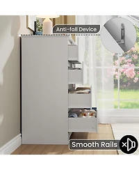 gaomon Wooden -Drawer Dresser, Tall Modern Storage Chest with Wide Top for Bedroom, Living Room, Hallway