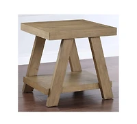 Ebony 24" Wood End Table