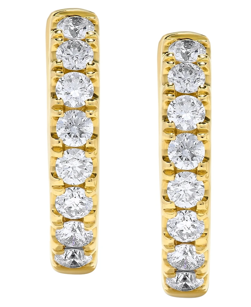 Macy's Diamond Hoop Earrings (3/4 ct. t.w.) in 14k Yellow Gold