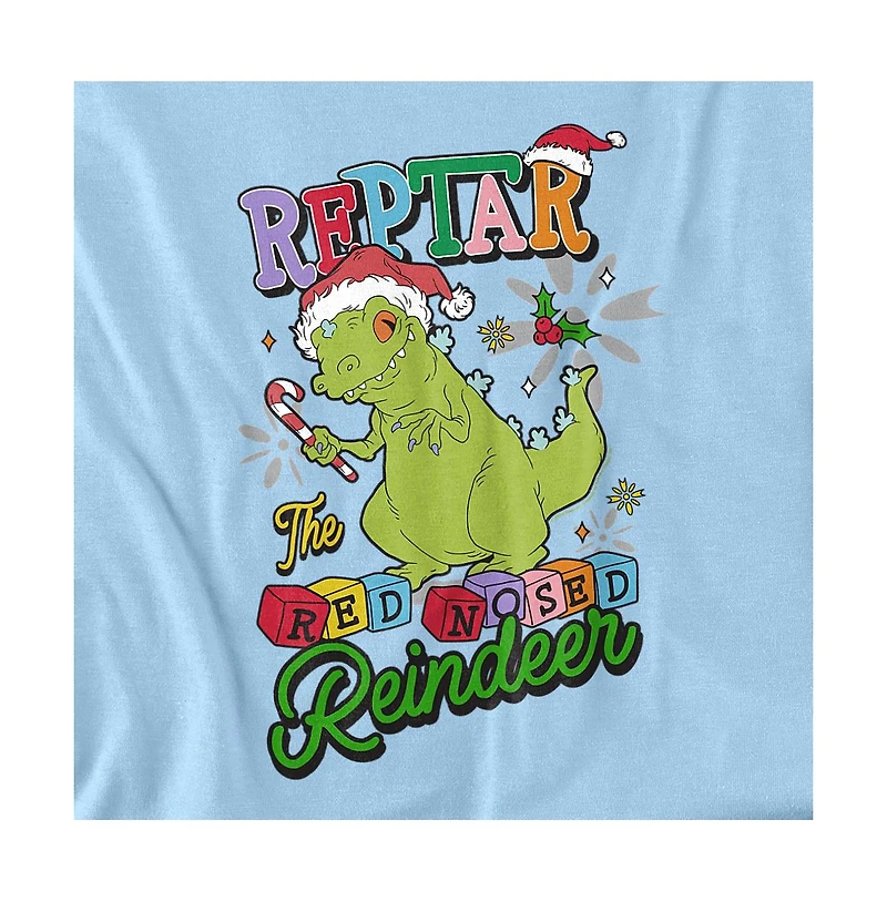 Rugrats Men's Christmas Reptar The Red Nosed Reindeer T-Shirt