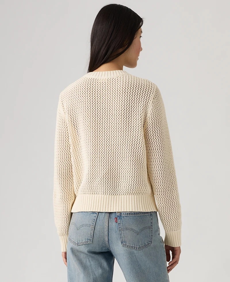 Levi's Women's Gaelle Long-Sleeve Crochet Pull-On Sweater