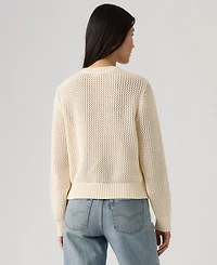Levi's Women's Gaelle Long-Sleeve Crochet Pull-On Sweater
