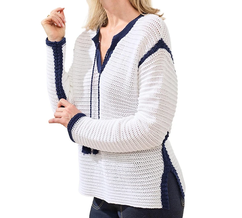 Tribal Women's Notch Collar Sweater