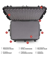 Nanuk Wheeled Series 965 Lightweight Nk-7 Resin Waterproof Hard Case with Foam Insert