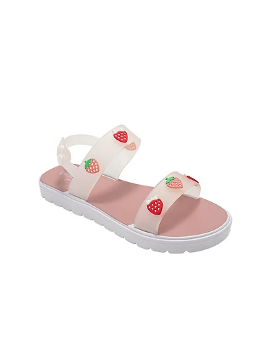 Bebe Girls Pcu sandal with strawberry charms