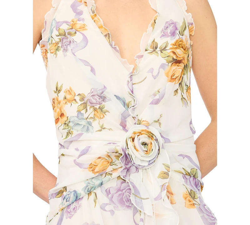 Parker Women's Sleeveless Ruffle Front Maxi Dress