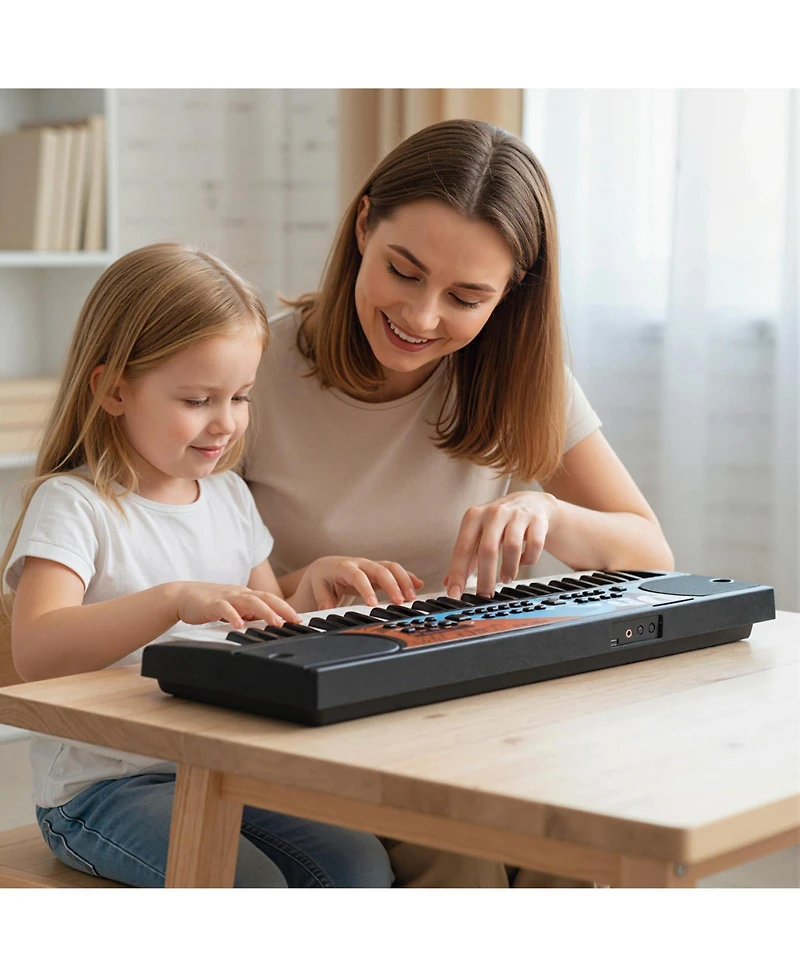 Mecale 49-Key Portable Kids Electric Piano Keyboard with 8 Rhythms & 8 Tones for Fun Learning