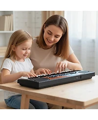 Mecale 49-Key Portable Kids Electric Piano Keyboard with 8 Rhythms & 8 Tones for Fun Learning