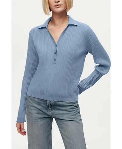 Nocturne Women's Ribbed Polo Sweater