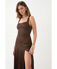 MissPap Women's Premium Pleated Skirt Bridesmaid Dress