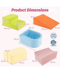 Mecale 5-Piece Climb and Crawl Playset with Ball Pit for Kids