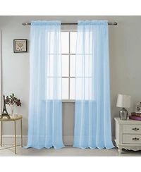 Rt Designer Collection Celine Sheer Luxurious Modern Design Curtain Panel 54" x 84