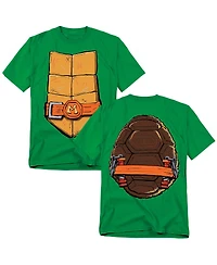 Teenage Mutant Ninja Turtles Men's Mayhem Michelangelo Shell Front Back T-Shirt