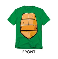 Teenage Mutant Ninja Turtles Men's 2012 Michelangelo Shell Front Back T-Shirt