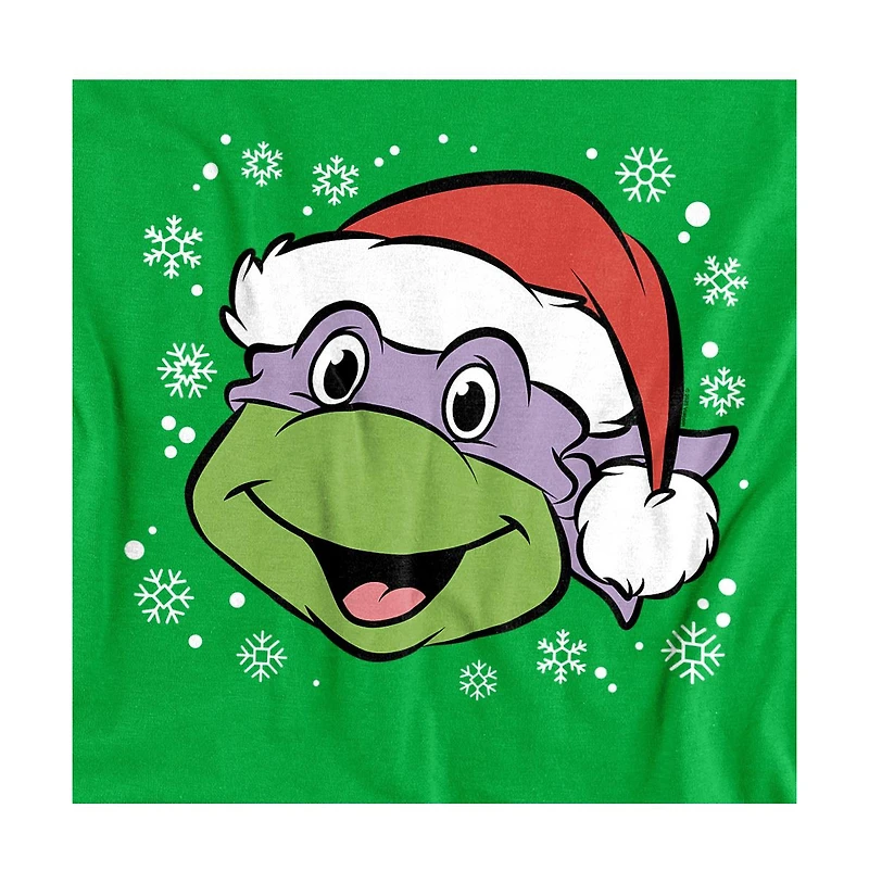 Teenage Mutant Ninja Turtles Men's Donatello Christmas Hat T-Shirt