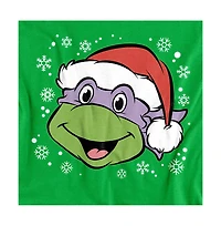Teenage Mutant Ninja Turtles Men's Donatello Christmas Hat T-Shirt