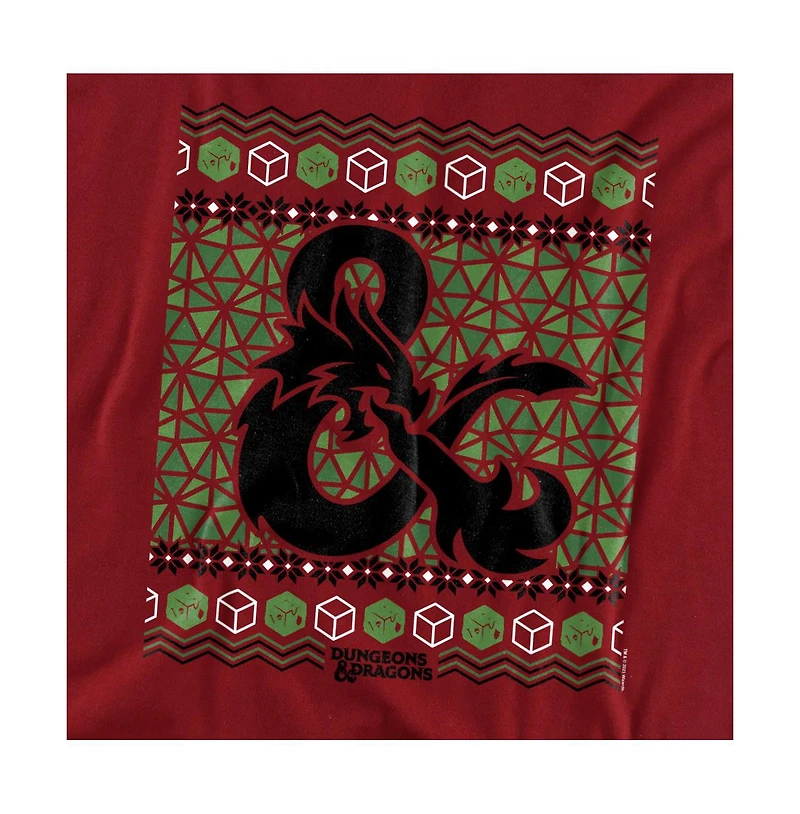 D&D Men's Ampersand Logo Ugly Christmas T-Shirt