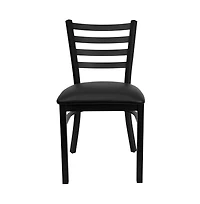 Emma+Oliver 2 Pack Ladder Back Metal Restaurant Chair