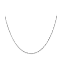 Curata Jewelry Solid 950 Platinum 1.1mm Singapore Chain Necklace - 16-24 Inch