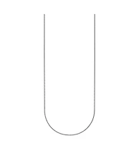 Curata Jewelry Solid 950 Platinum 1.1mm Cable Chain Necklace