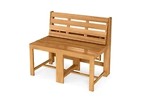 Slickblue Outdoor 3-in-1 Acacia Wood Bench Loveseat with Slatted Design