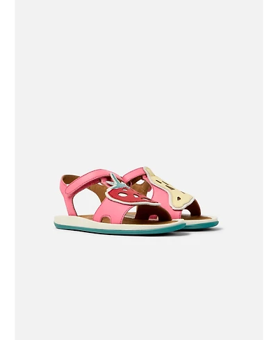 Camper Girls Bicho Twins Leather T-Strap Sandals
