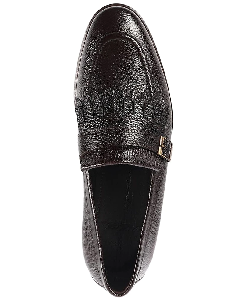Vellapais Men's Tortoise Monk Strap Slip-On Dress Loafers
