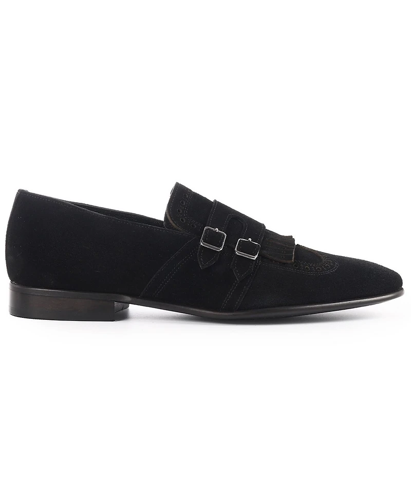 Vellapais Men's Nexus Double Monk Wingtip Slip-On Shoes