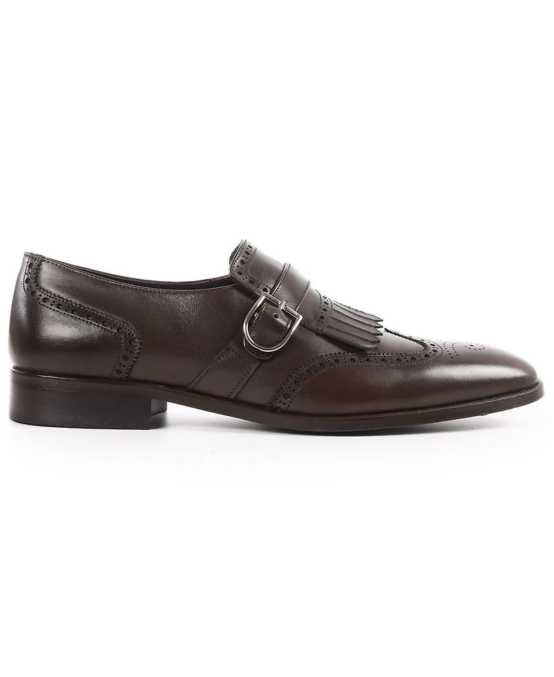 Vellapais Men's Monk Strap Tassel Wingtip Dress Shoes