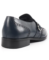 Vellapais Men's Monk Strap Tassel Wingtip Dress Shoes