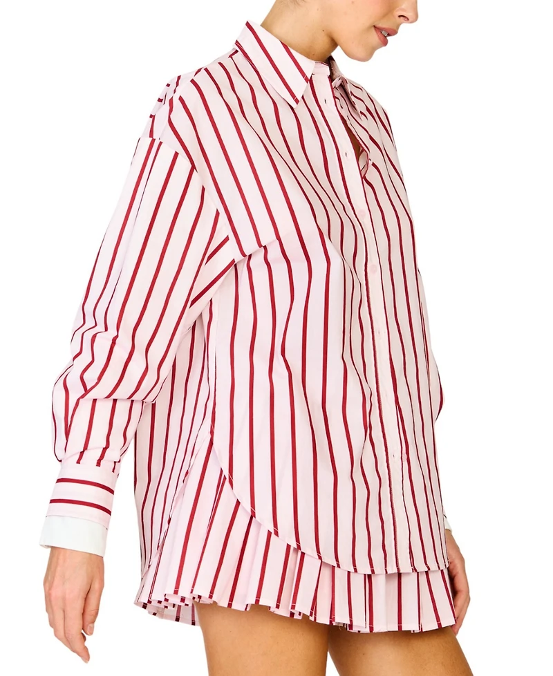 Line & Dot Women's Vivee Collared Neck Shirt